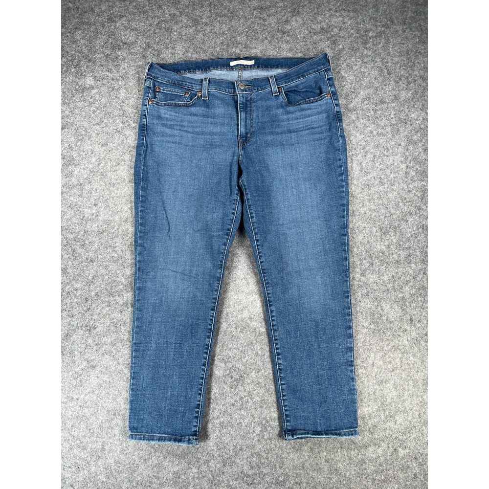 Levis Jeans Women's 33 Boyfriend‎ Medium Blue Stretch Denim Jeans